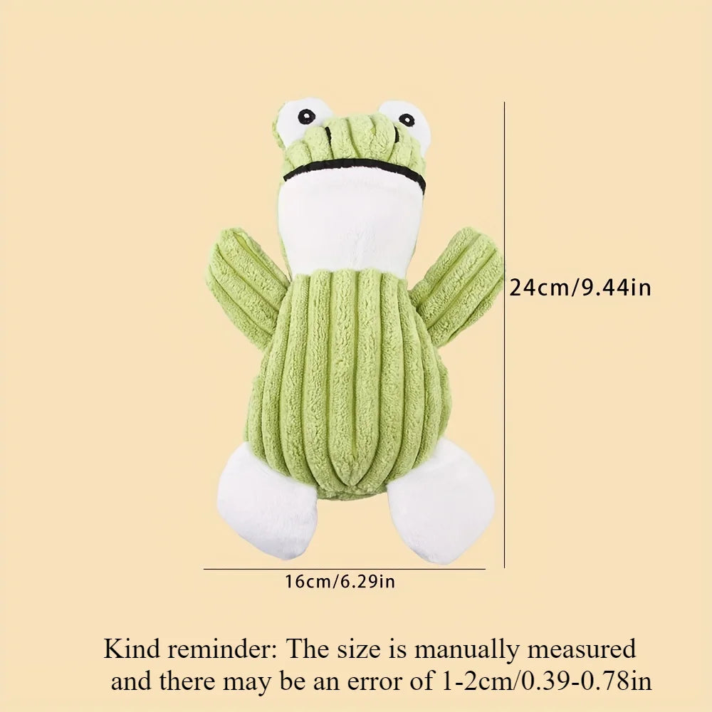 Frog Plush Dog Squeaky Toy – Chew Toy for Puppies & Small Dogs Plush Dog Toy Axl