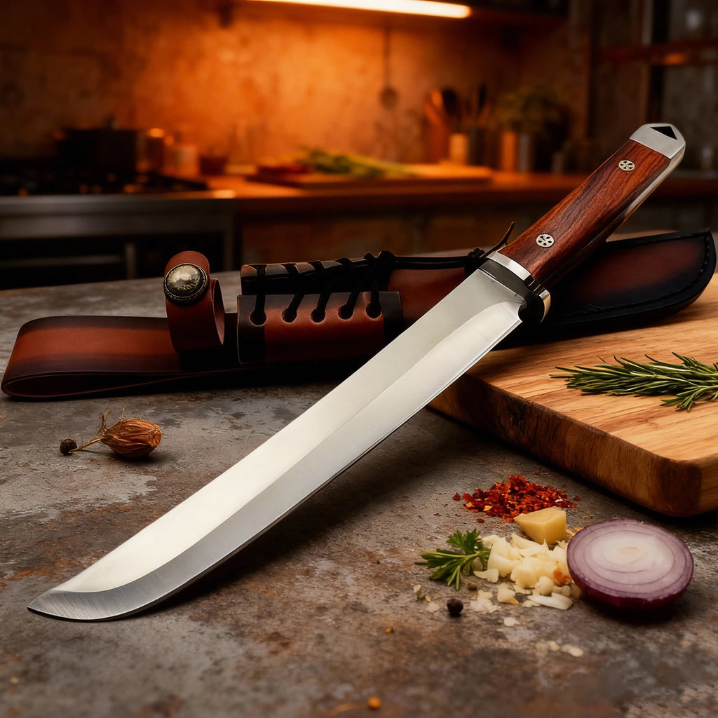 Japanese-Style Chef's Knife – High-Hardness Blade & Wood Handle Chef's Kitchen Knife Axl