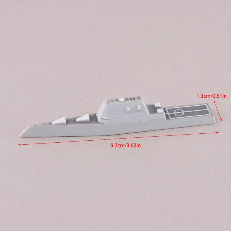 Zumwalt Destroyer Warship Model 1:2000 Scale Full Hull & Waterline Military Ship Model Axl A3