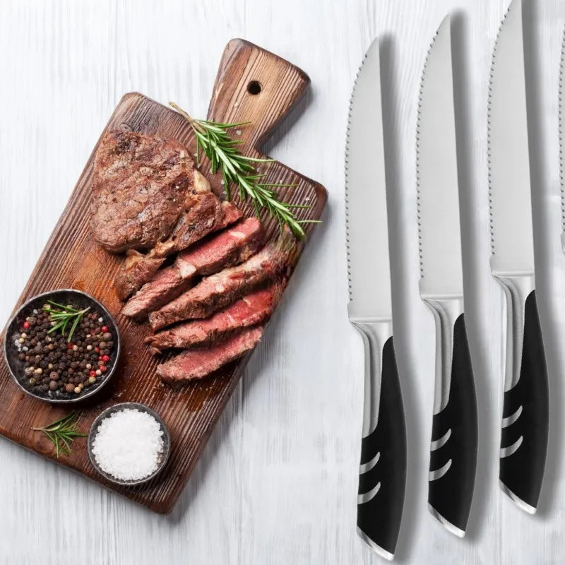 5-Inch Steak Knife Set – Sharp High-Carbon Stainless Steel Steak Knife Set Axl