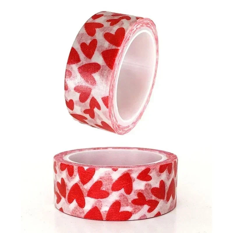 Red Heart Washi Tape – DIY Craft & Scrapbook Decor Tape Decorative Washi Tape Axl