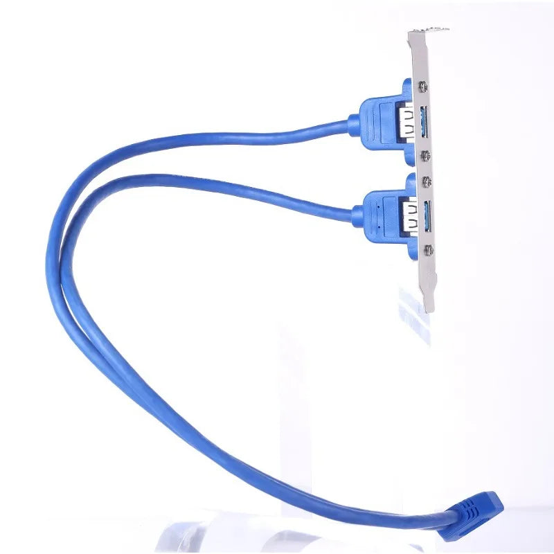 20-Pin to Dual USB 3.0 Motherboard Bracket Adapter Cable 50cm USB Bracket Adapter Axl