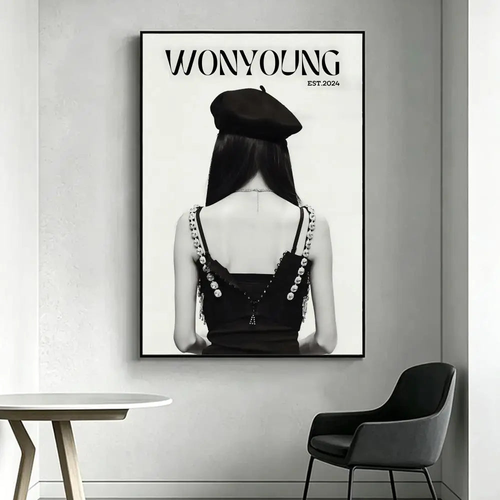 Wonyoung Kpop HD Poster – Waterproof Sticky Wall Art Decor Wall Art Poster Axl White14 15X20cmNoframe