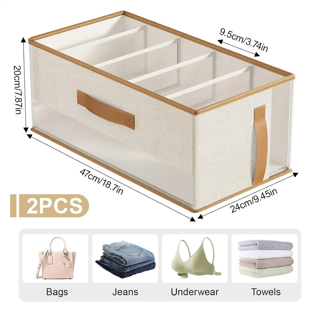Foldable Closet Purse Organizer – 5-Compartment Wardrobe Bin Closet Organizer Bin Axl