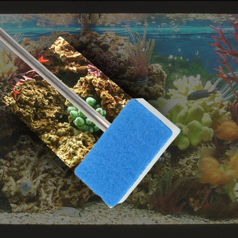 Double-Sided Aquarium Cleaning Brush | 90cm Long Handle Scrubber Aquarium Cleaning Brush Axl