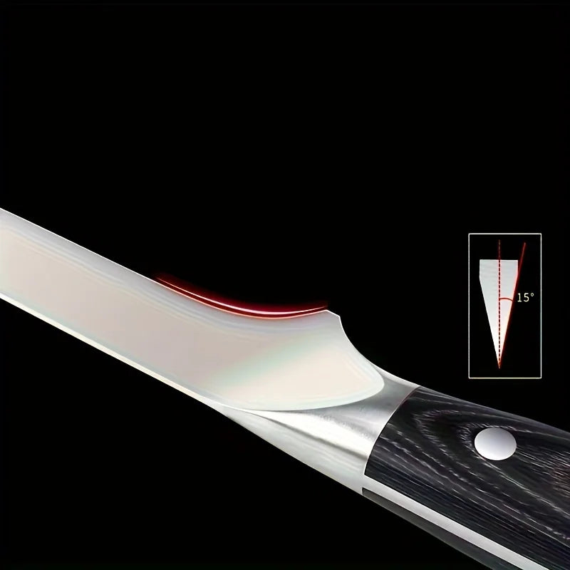 Sharp Stainless Steel Boning & Butcher Knife – Meat Splitting Boning Knife Axl