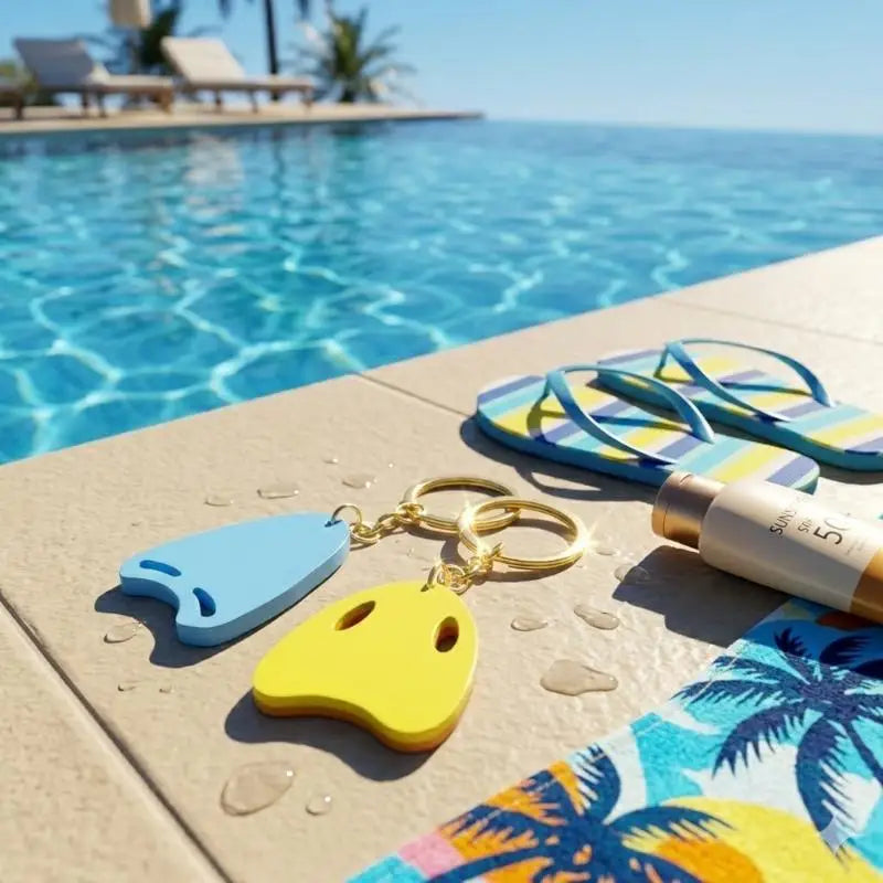 Swimming Kickboard Keychain – Swim Bag Charm & Key Ring Novelty Keychain Axl