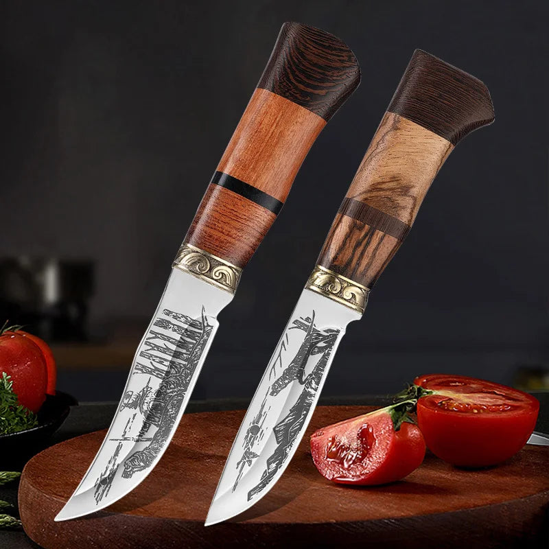 InLeung Hand Forged Boning Knife – Wood Handle, Stainless Steel Boning Knife Axl