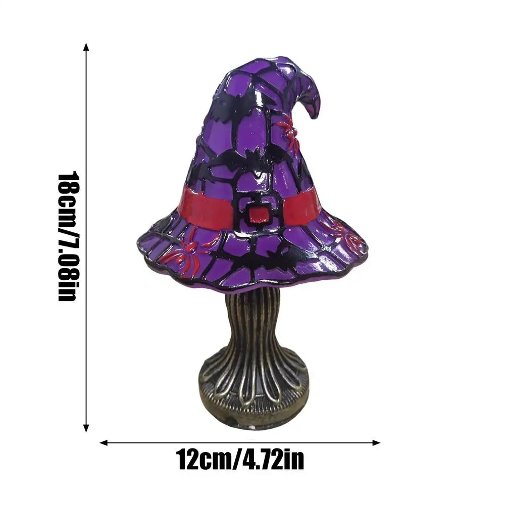 Witch Hat Desk Lamp – Halloween Table Light | Resin Décor Halloween Table Lamp Axl Purple
