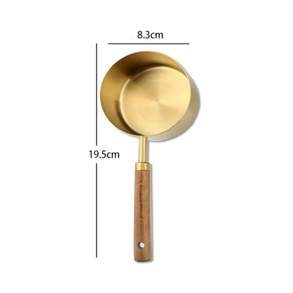 Wooden Handle Stainless Steel Measuring Cups & Spoons Set Measuring Cups & Spoons Axl 250ml