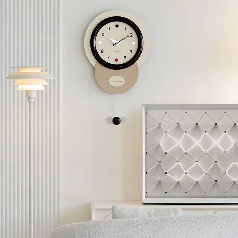 Nordic Swing Wall Clock – Modern Minimalist 37×64cm Décor Decorative Wall Clock Axl