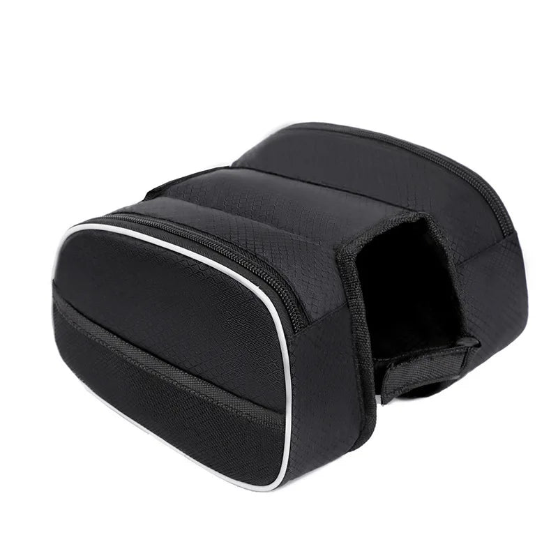 Waterproof Ultralight Bike Top Tube Frame Bag – MTB Phone Pouch Bike Frame Bag Axl Black 5Inch