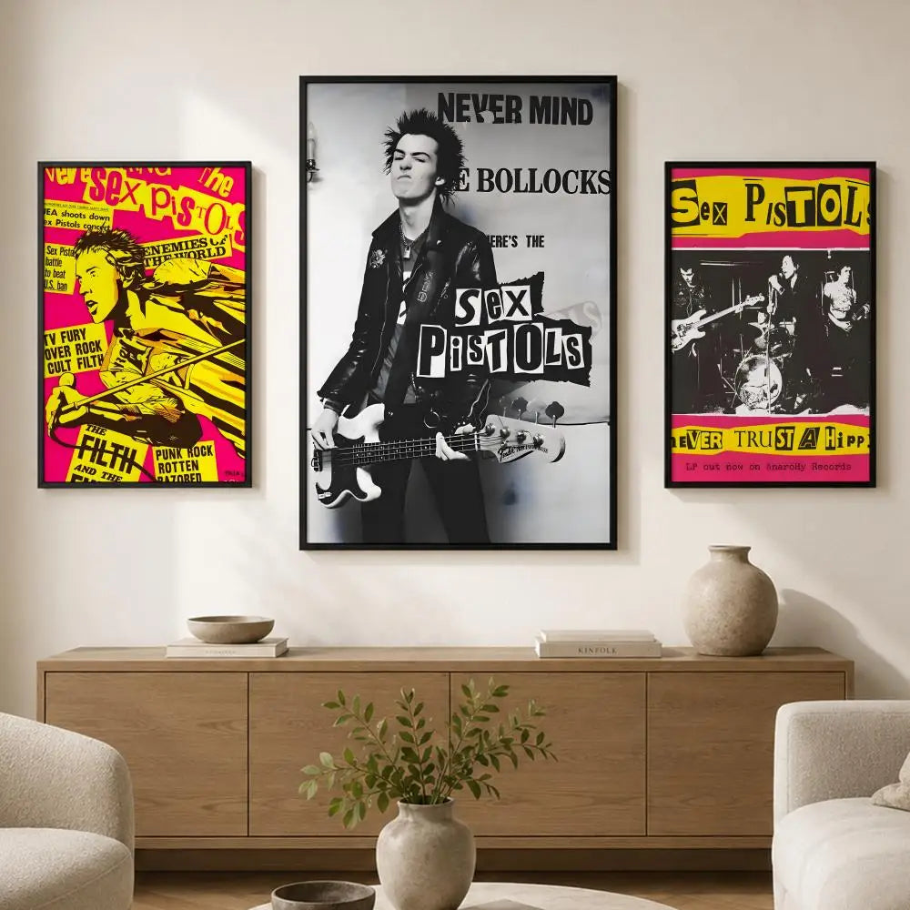Sex Pistols Waterproof PVC Wall Poster – Peel & Stick HD Art Wall Art Poster Axl