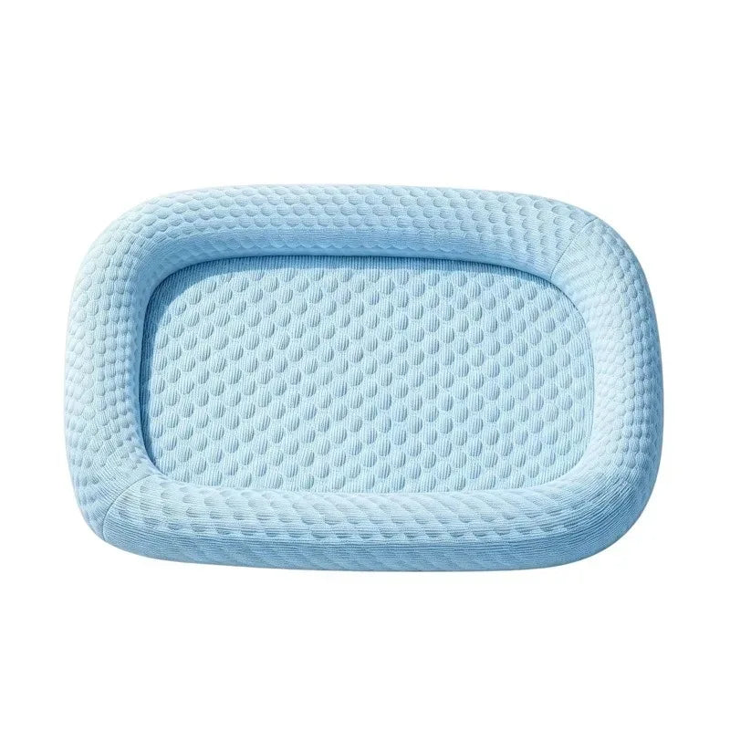 Summer Cooling Pet Bed – Breathable Non-Slip Mat for Dogs & Cats Pet Cooling Bed Axl Blue-M