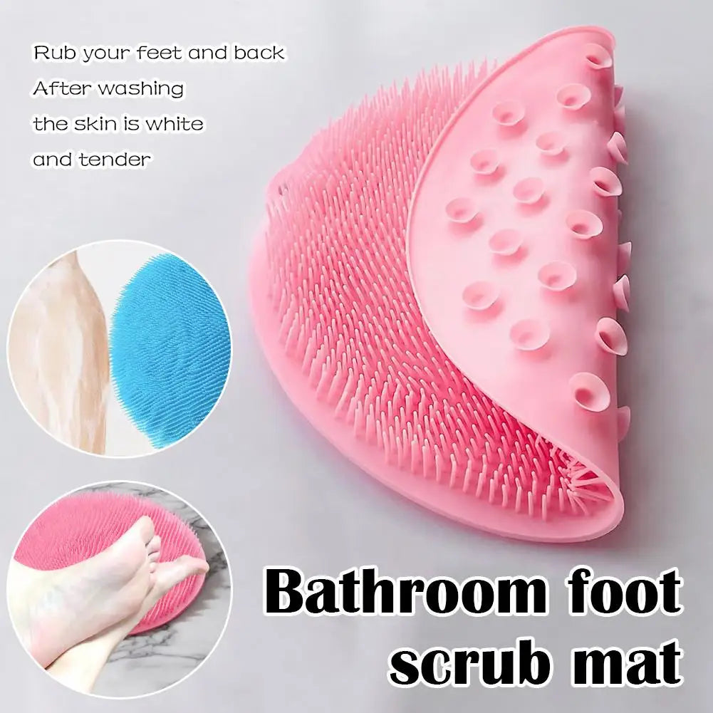 Silicone Foot Scrubber Mat – Non-Slip Bath Massage Pad Foot Scrubber Mat Axl