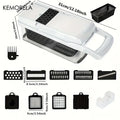 KEMORELA 22-in-1 Vegetable Cutter, Grater & Slicer with Container Vegetable Cutter Set Axl 15 in 1 Black White