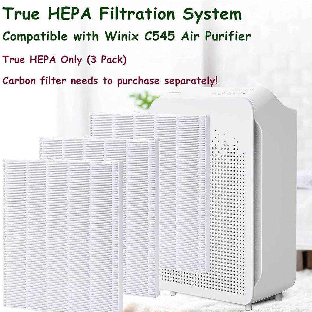 3-Pack HEPA Filter S for Winix C545 | Replaces 1712-0096-00 Air Purifier Filter Axl