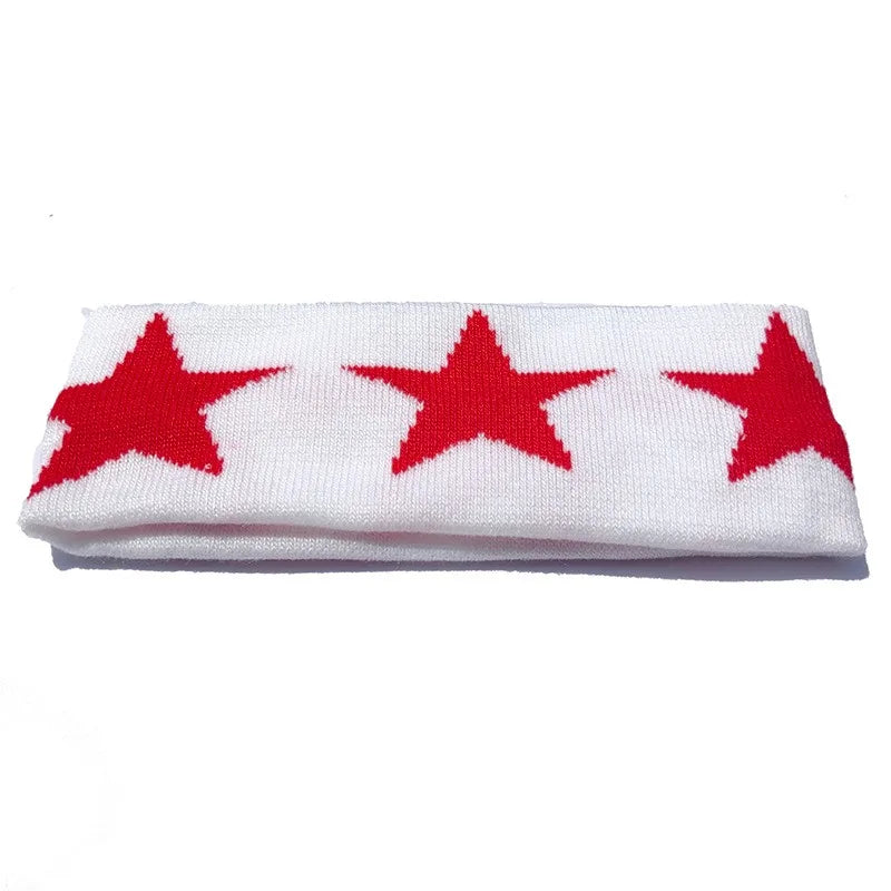 Women's No-Slip Star Headbands for Yoga & Workout Yoga Headband Axl WhiteB-1pcs
