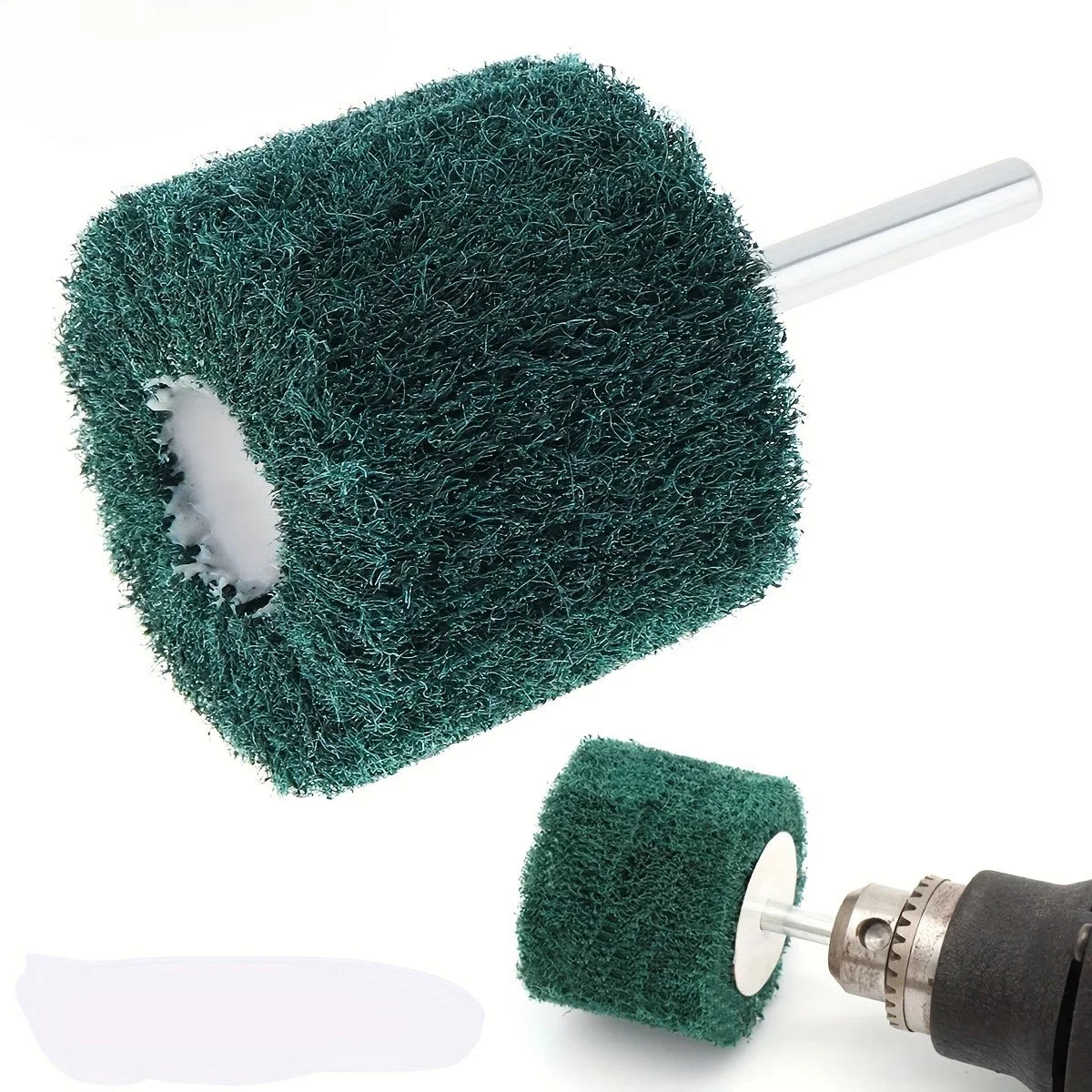 Drill-Mounted Flip Wheel Green Scouring Pad Polishing Brush Drill Polishing Brush Axl