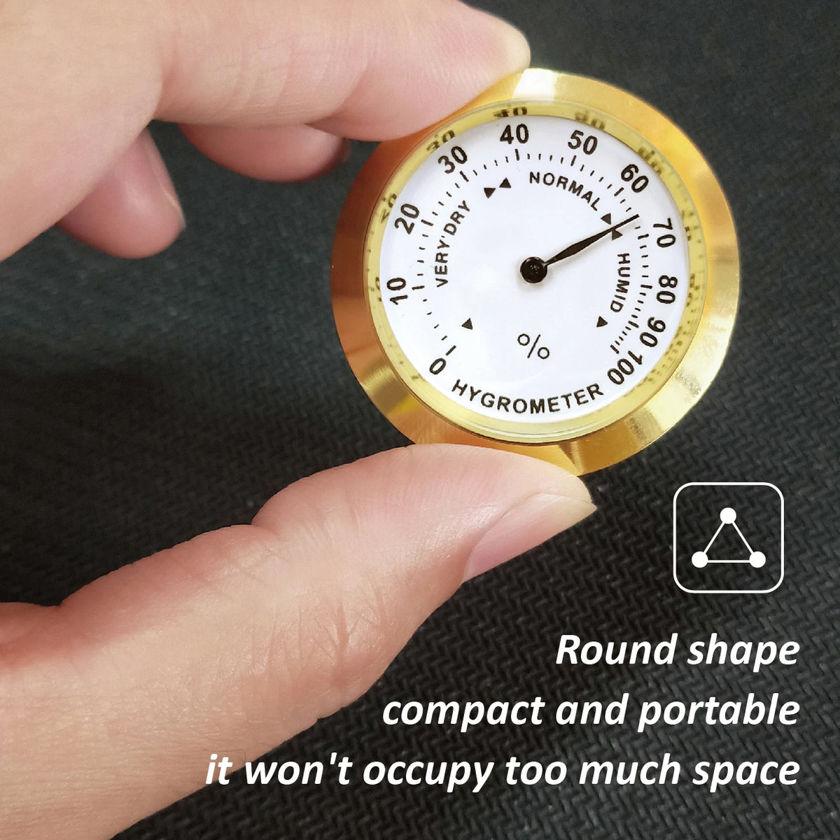 43mm Round Analog Hygrometer for Humidors, Guitar & Wine Box Analog Hygrometer Axl