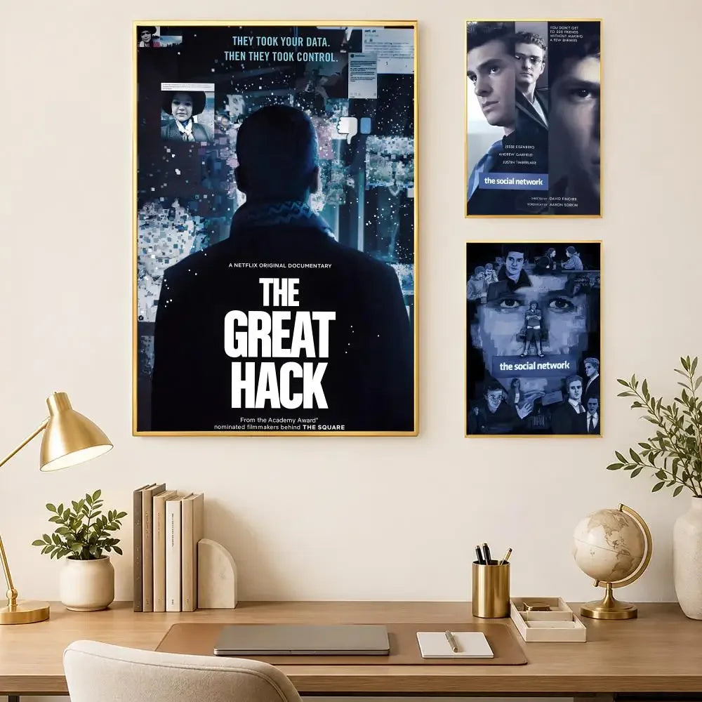 The Social Network Movie Poster – HD Self-Stick PVC Wall Art Wall Art Poster Axl