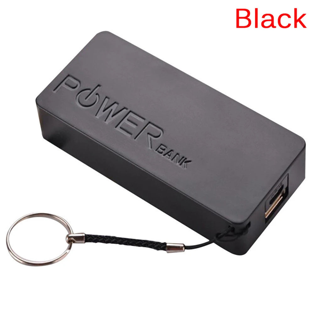 DIY 18650 Power Bank Case – 2-Slot Portable Charger Box Power Bank Case Axl black