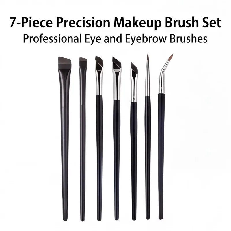 7-Piece Precision Eye Makeup Brush Set – Eyeliner & Eyebrow Eye Makeup Brushes Axl