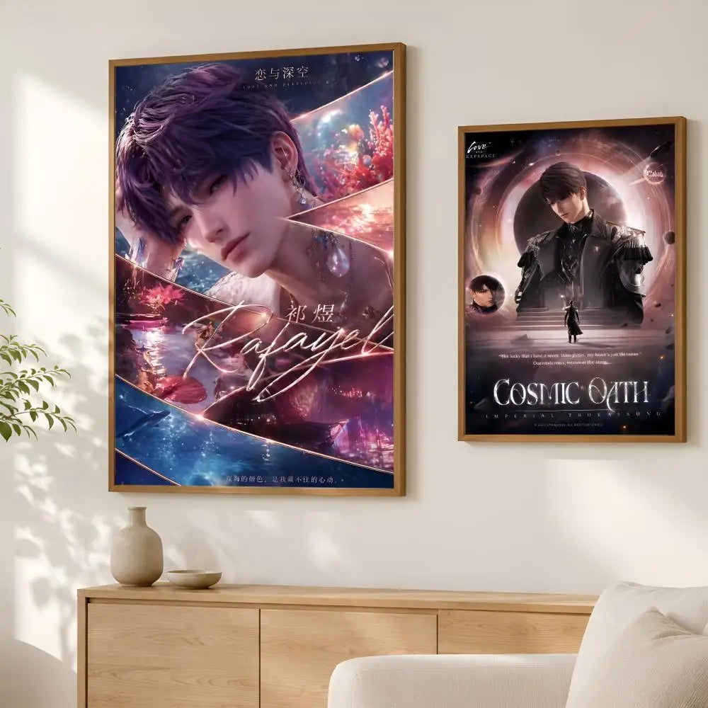 Love & Deepspace HD PVC Wall Poster – Self-Stick Waterproof Wall Art Poster Axl