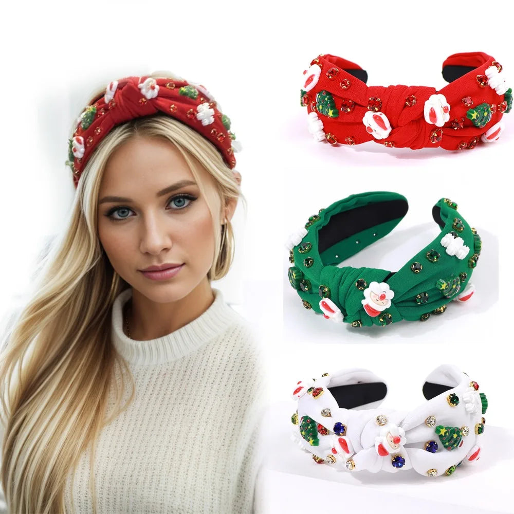 Rhinestone Christmas Hairband – Bow, Snowflake & Snowman Christmas Hairband Axl