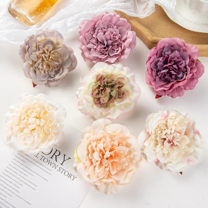 Silk Dahlia Peony Artificial Flowers 5/10 Pcs – Wedding Decor Artificial Flowers Axl