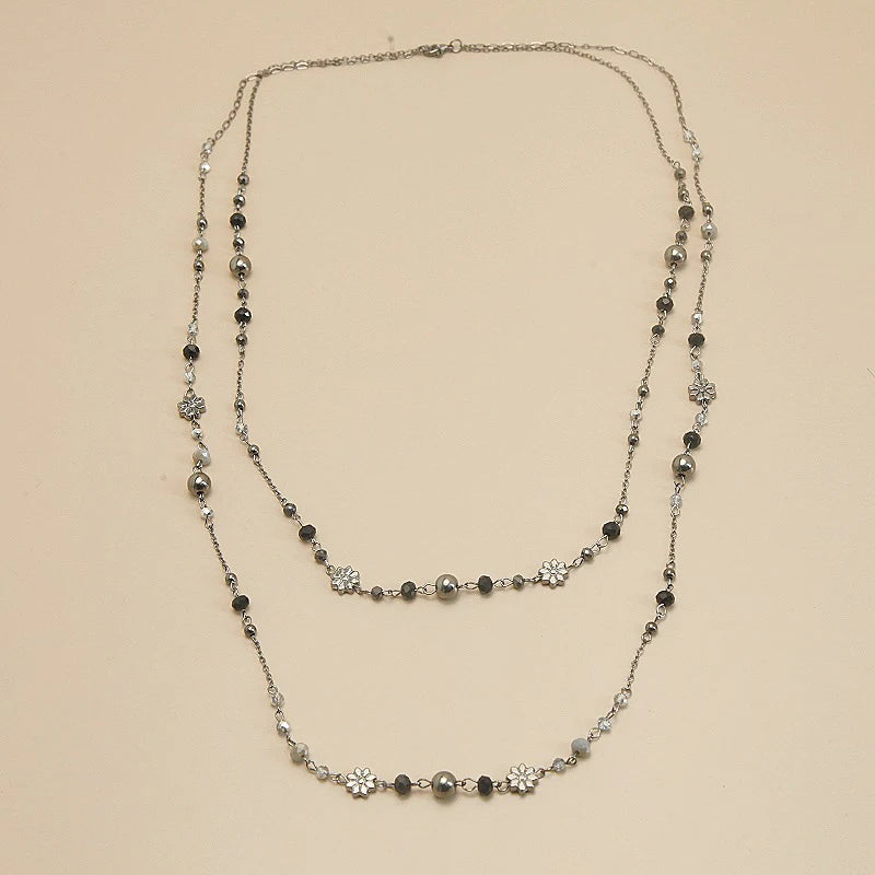 Bohemian Beaded Long Sweater Necklace – Women's Stackable Beaded Necklace Axl
