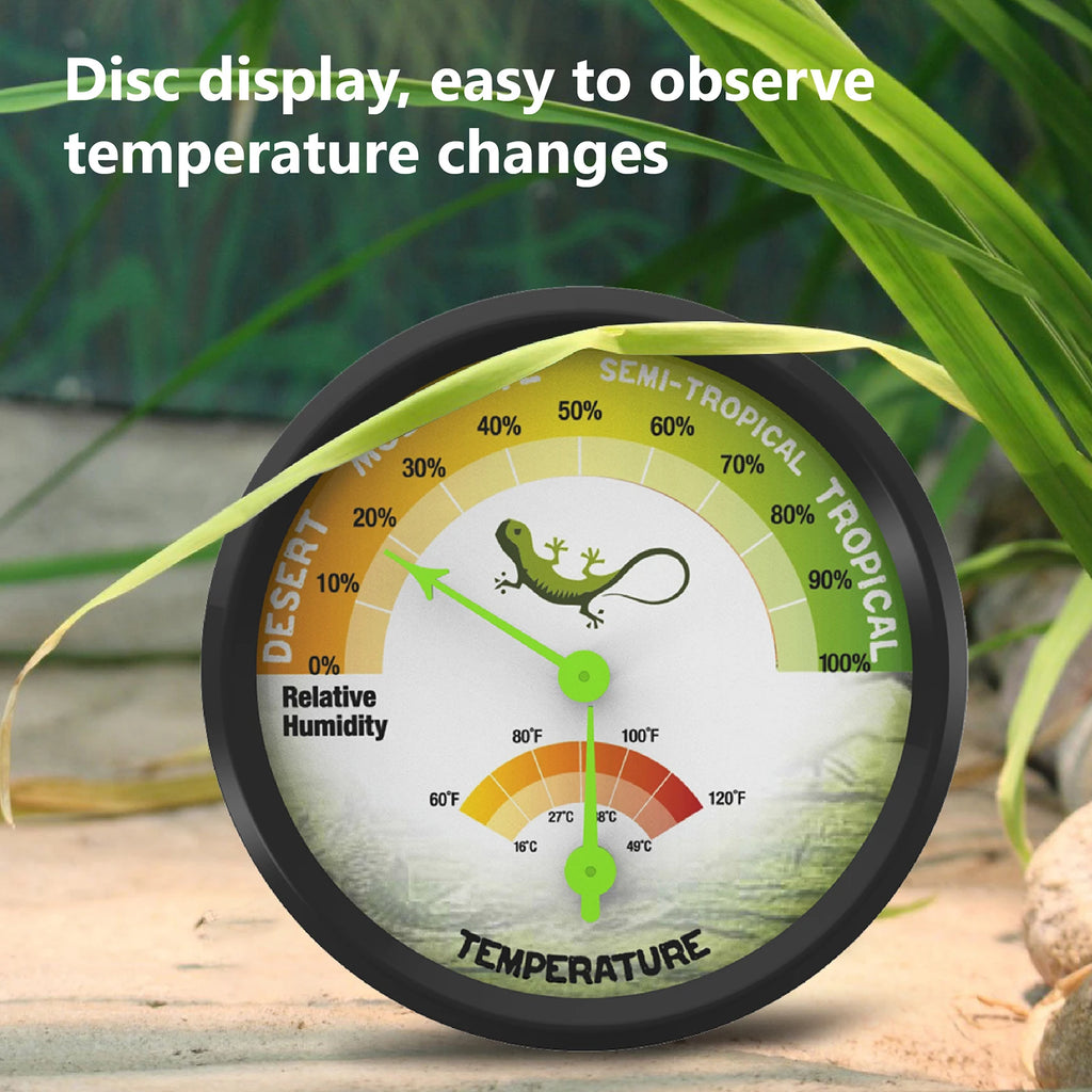 Analog Hygrometer Thermometer – Reptile, Greenhouse & Indoor Use Hygrometer Thermometer Axl