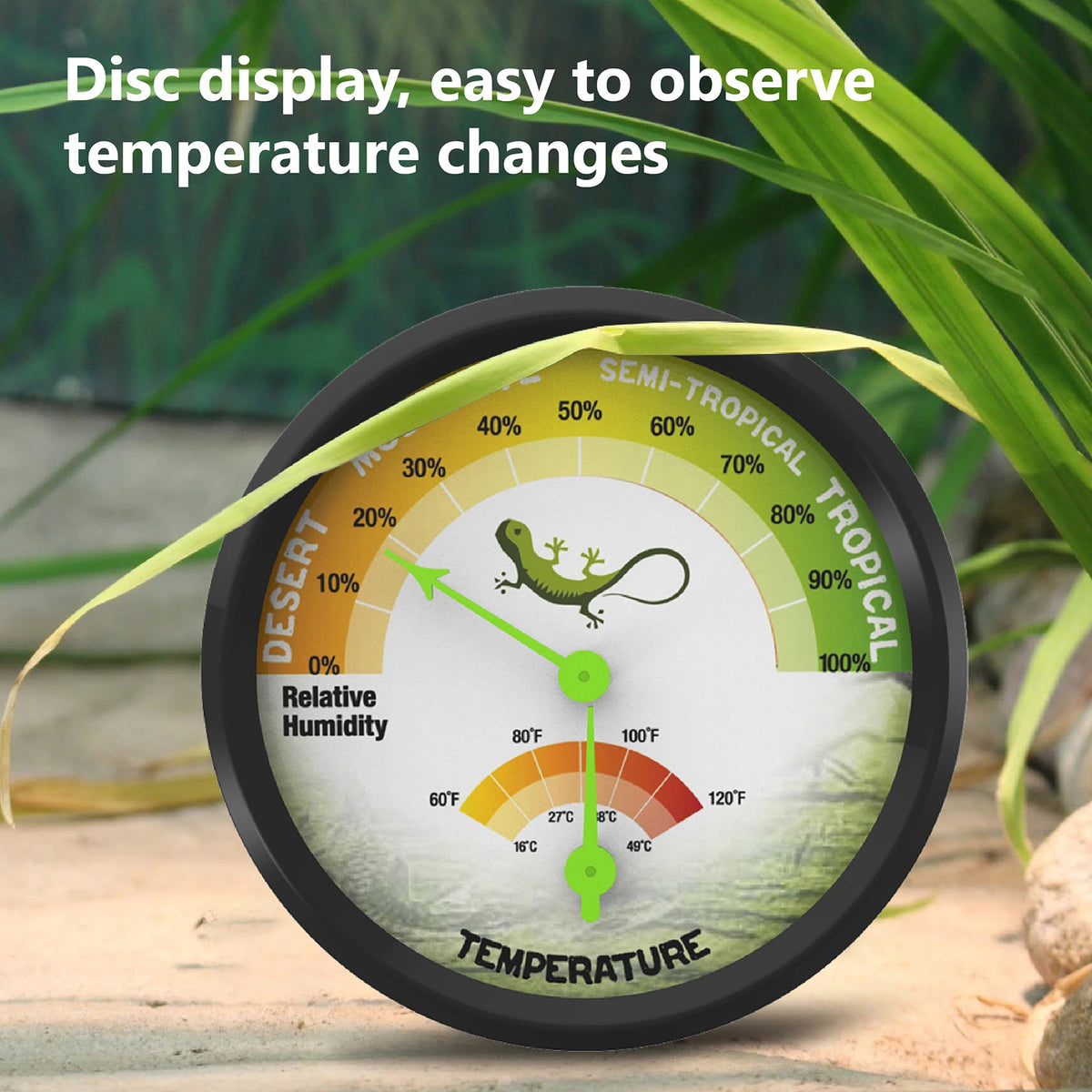 Analog Hygrometer Thermometer – Reptile, Greenhouse & Indoor Use Hygrometer Thermometer Axl