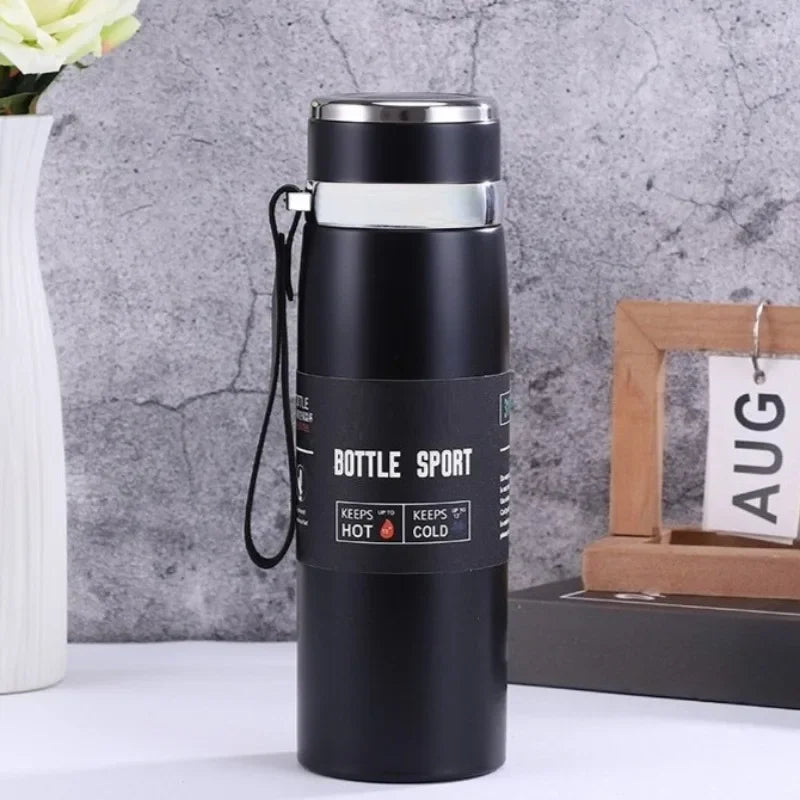 Stainless Steel Vacuum Flask 800ml 1000ml – BPA Free Thermal Bottle Vacuum Flask Thermos Axl As whown 8 black