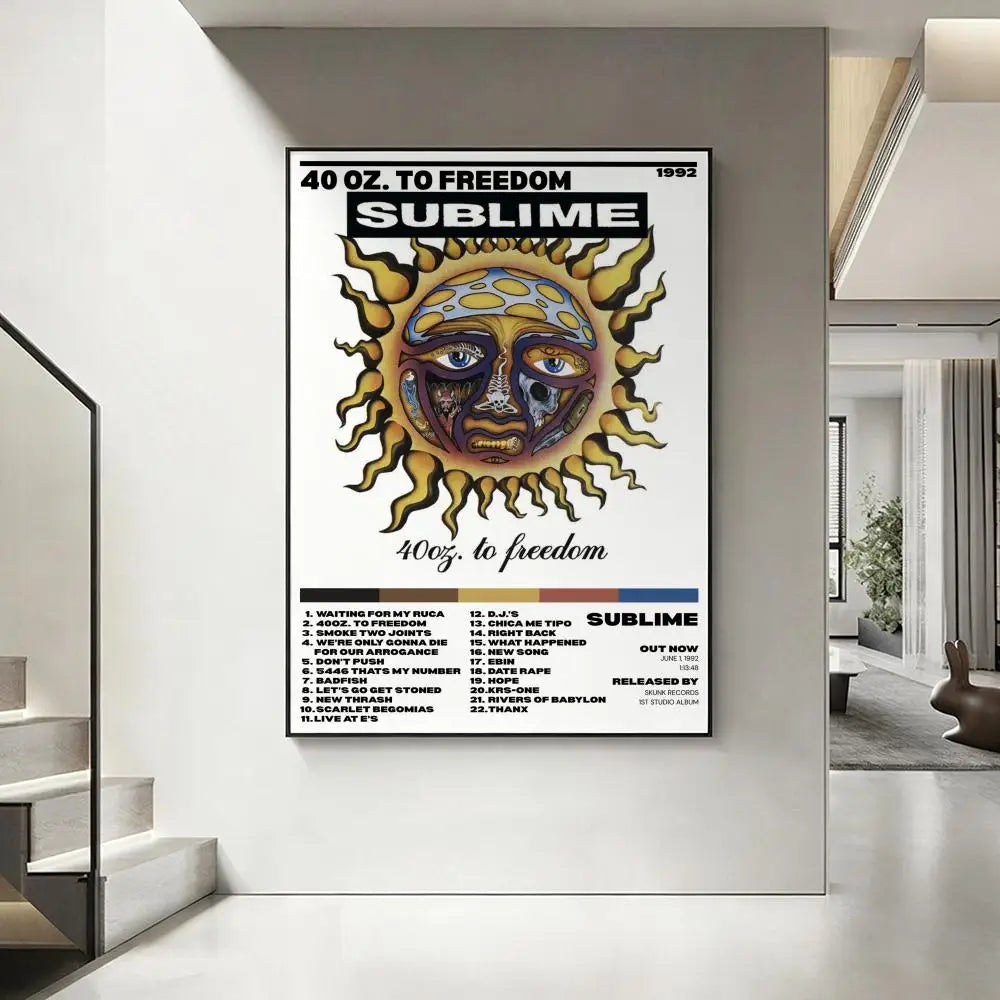 Sublime Band Poster – HD Waterproof Wall Art Print Decor Wall Art Poster Axl White15 30X40cmNoframe