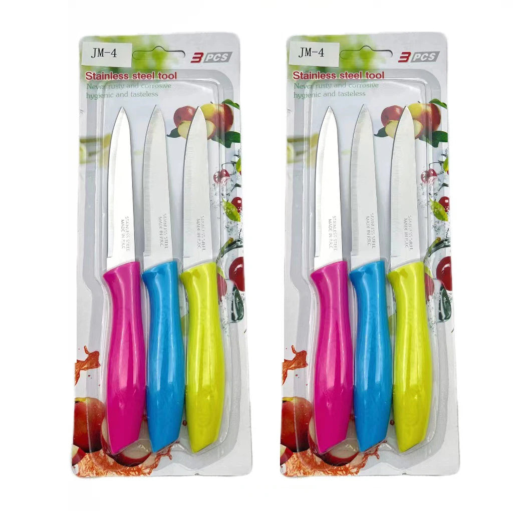 3-Piece Portable Fruit Knife Set – Sharp Stainless Kitchen Knives Kitchen Knife Set Axl 2pcs