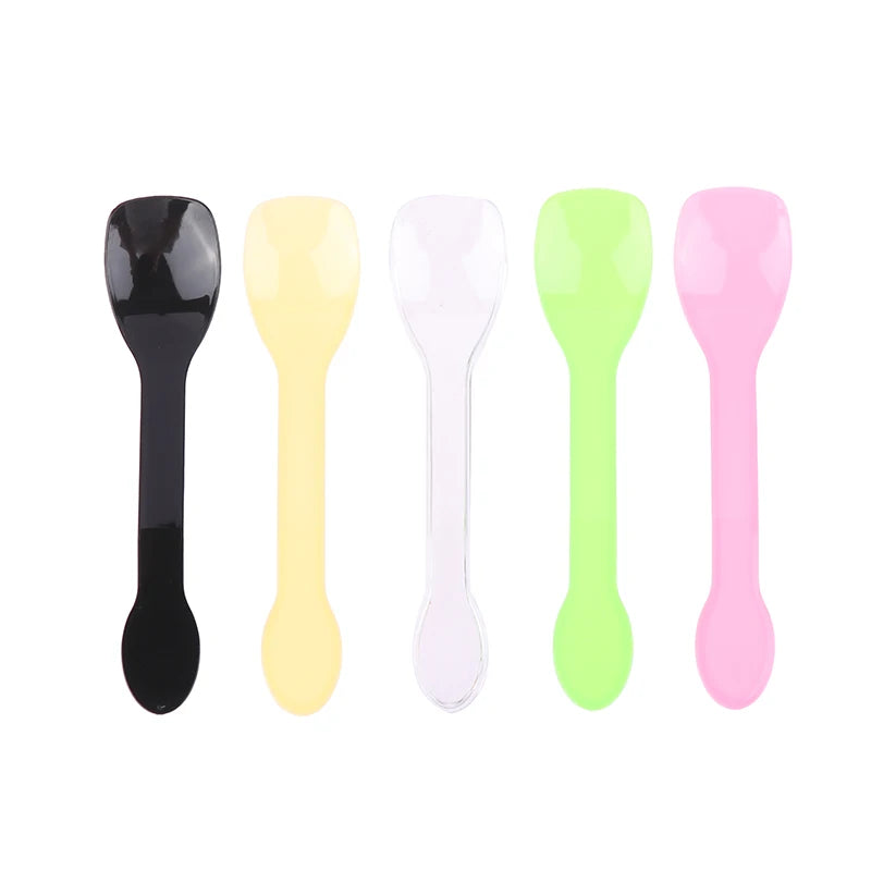 100 Mini Plastic Spoons – Dessert, Ice Cream & Party Spoons Disposable Party Spoons Axl
