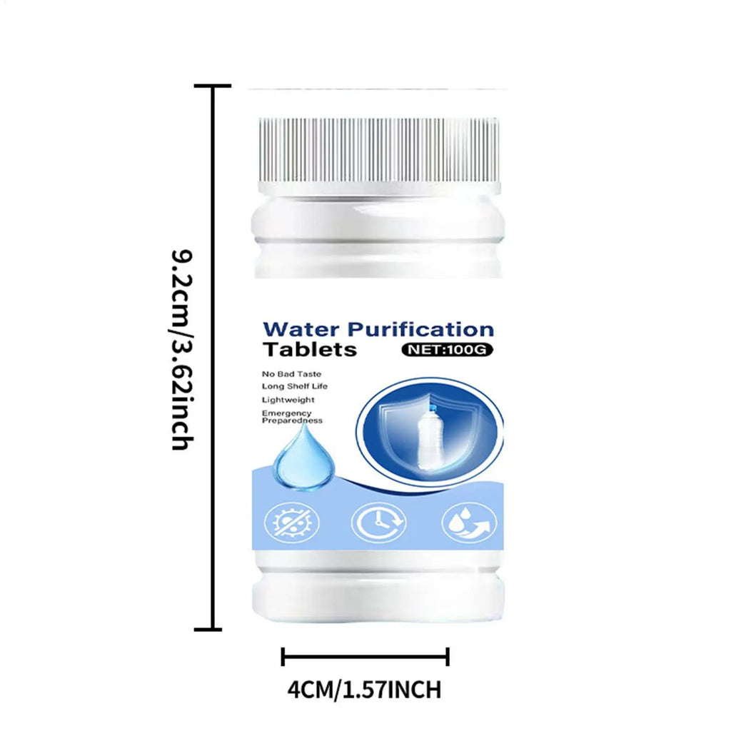 Camping Water Purification Tablets – Fast-Dissolving, Odorless Water Purification Tablets Axl