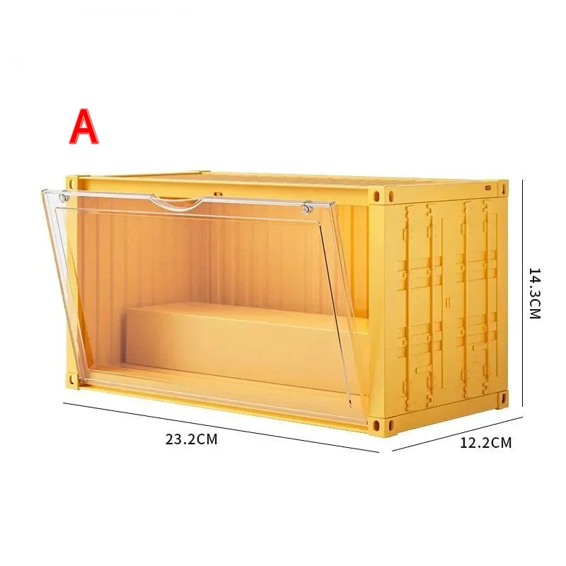 Acrylic Dustproof Display Case for Figures & Collectibles Acrylic Display Case Axl 23.2x12.2x14.3cm Yellow without light