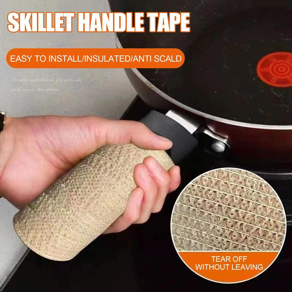 Heat-Resistant Non-Slip Pot Handle Wrap Tape | 4m Non-Woven Pot Handle Cover Axl