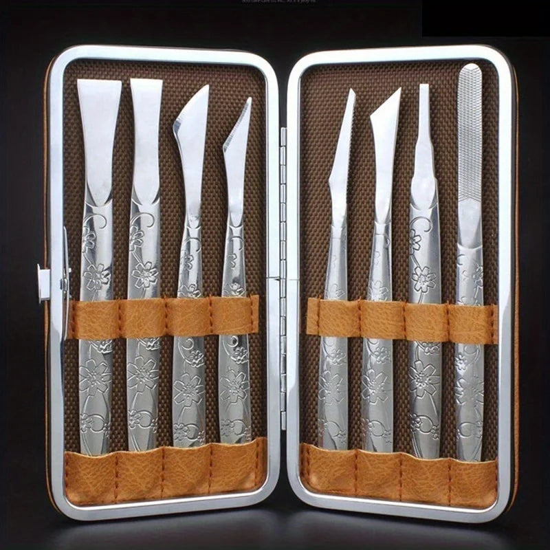 8-Piece Stainless Steel Pedicure & Manicure Tool Kit Pedicure Tool Set Axl