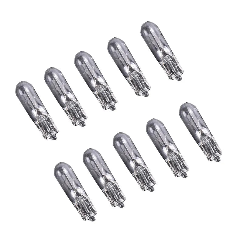 10-Pack T5 12V 1.2W Dashboard Instrument Panel Glass Bulbs Dashboard Light Bulbs Axl