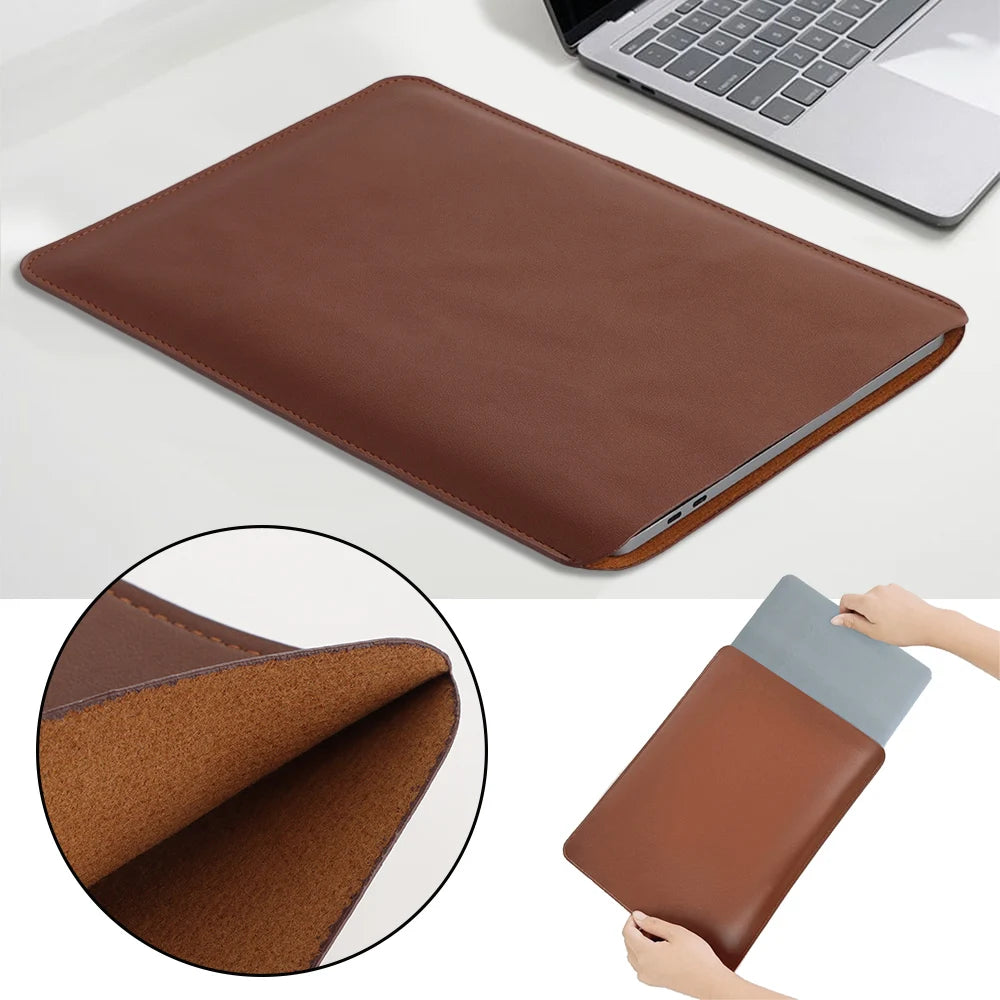 13–15 Inch PU Leather Laptop Sleeve with Microfiber Lining Laptop Sleeve Case Axl