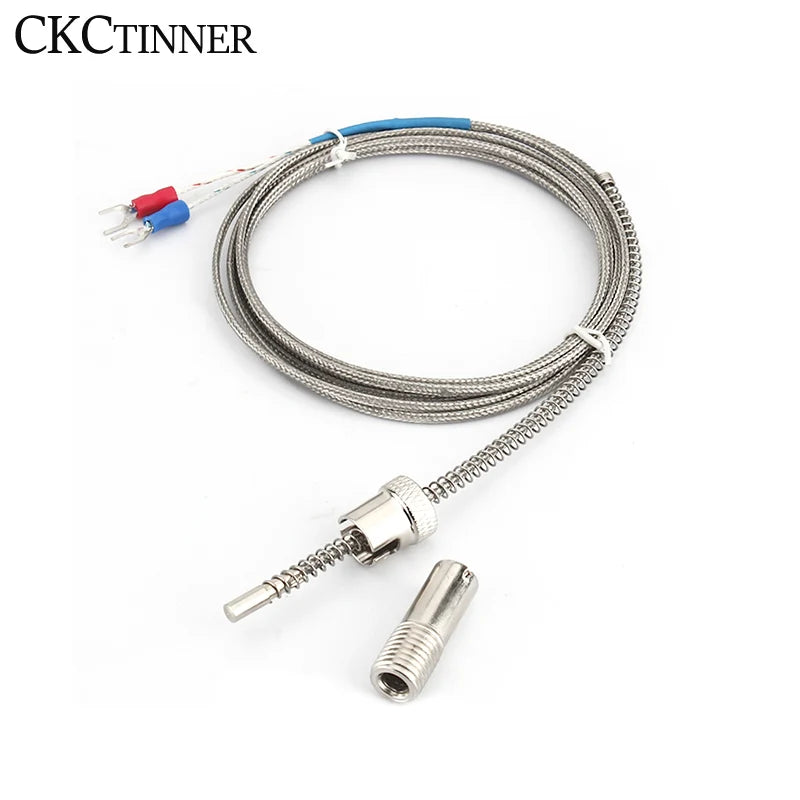 M12 K/E Type Thermocouple Temp Sensor 0–600°C | 1–5M Cable Thermocouple Sensor Axl