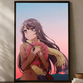 Anime Sakurajima Mai Self-Stick HD Wall Poster | Waterproof Decor Anime Wall Poster Axl White12 50X70cmNoframe