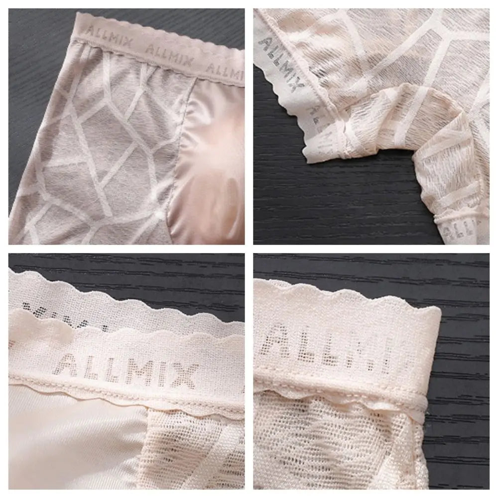 Men's Ice Silk Boxer Briefs – Mesh Quick-Dry Underwear Men's Boxer Briefs Axl
