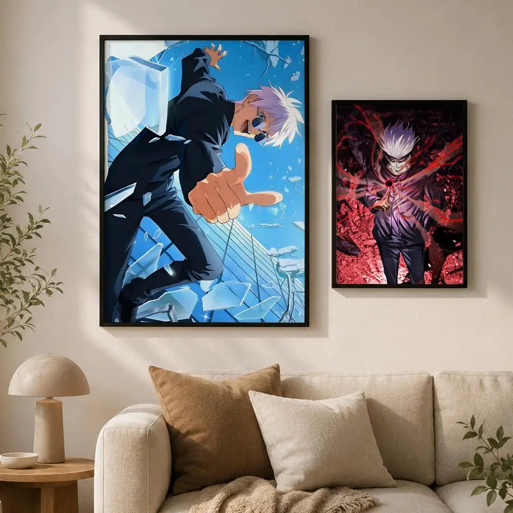 Gojo Satoru Anime Poster – Self-Adhesive Waterproof Wall Art Anime Wall Poster Axl