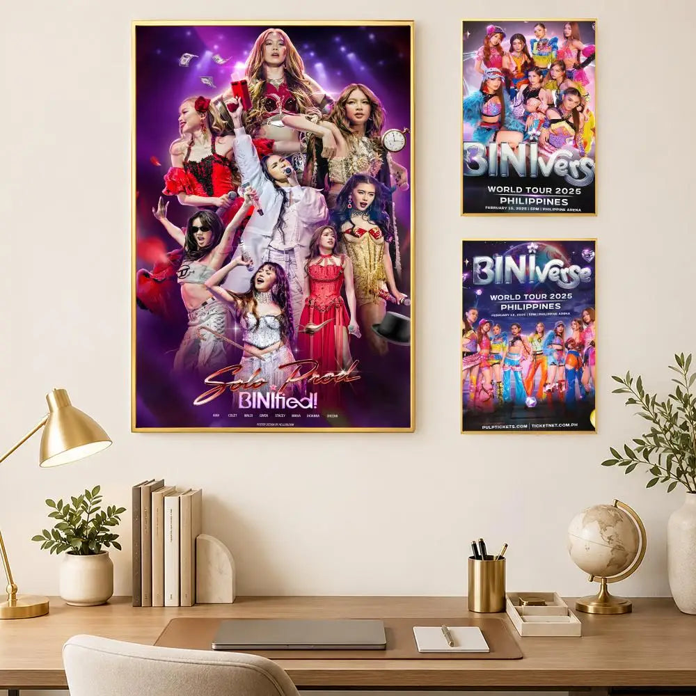 BINI Music Self-Stick Wall Poster – HD Waterproof Room Decor Wall Art Poster Axl