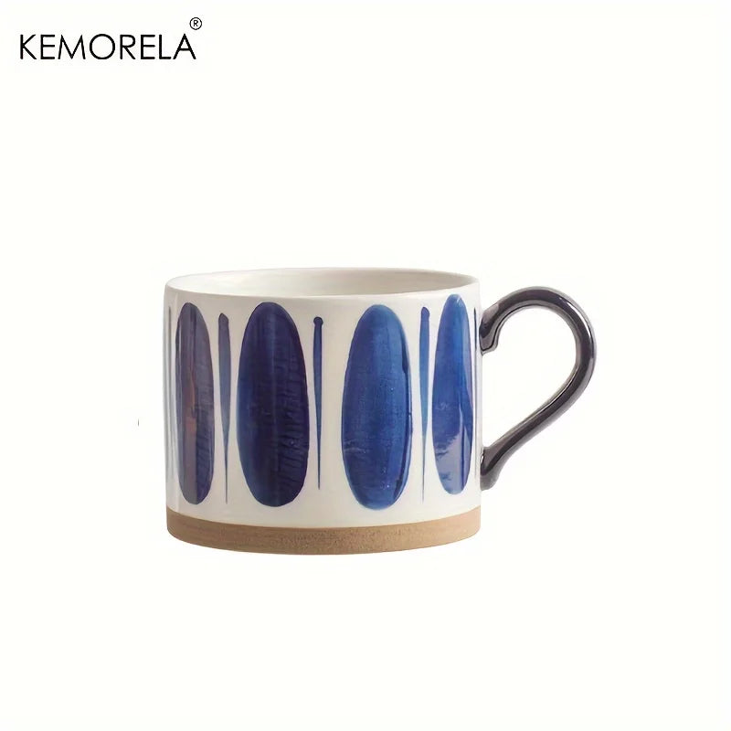 KEMORELA 450ml Nordic Ceramic Coffee Mug with Handle | Retro Ceramic Coffee Mug Axl C 301-400ml