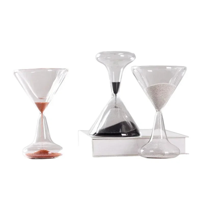 Wine Glass Hourglass – 5 Minute Glass Sand Timer Desk Decor Decorative Hourglass Axl